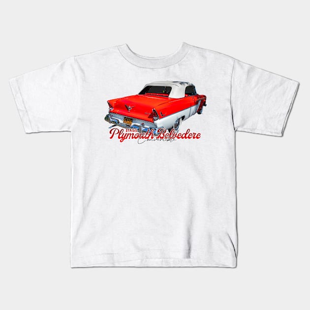 1955 Plymouth Belvedere Convertible Kids T-Shirt by Gestalt Imagery